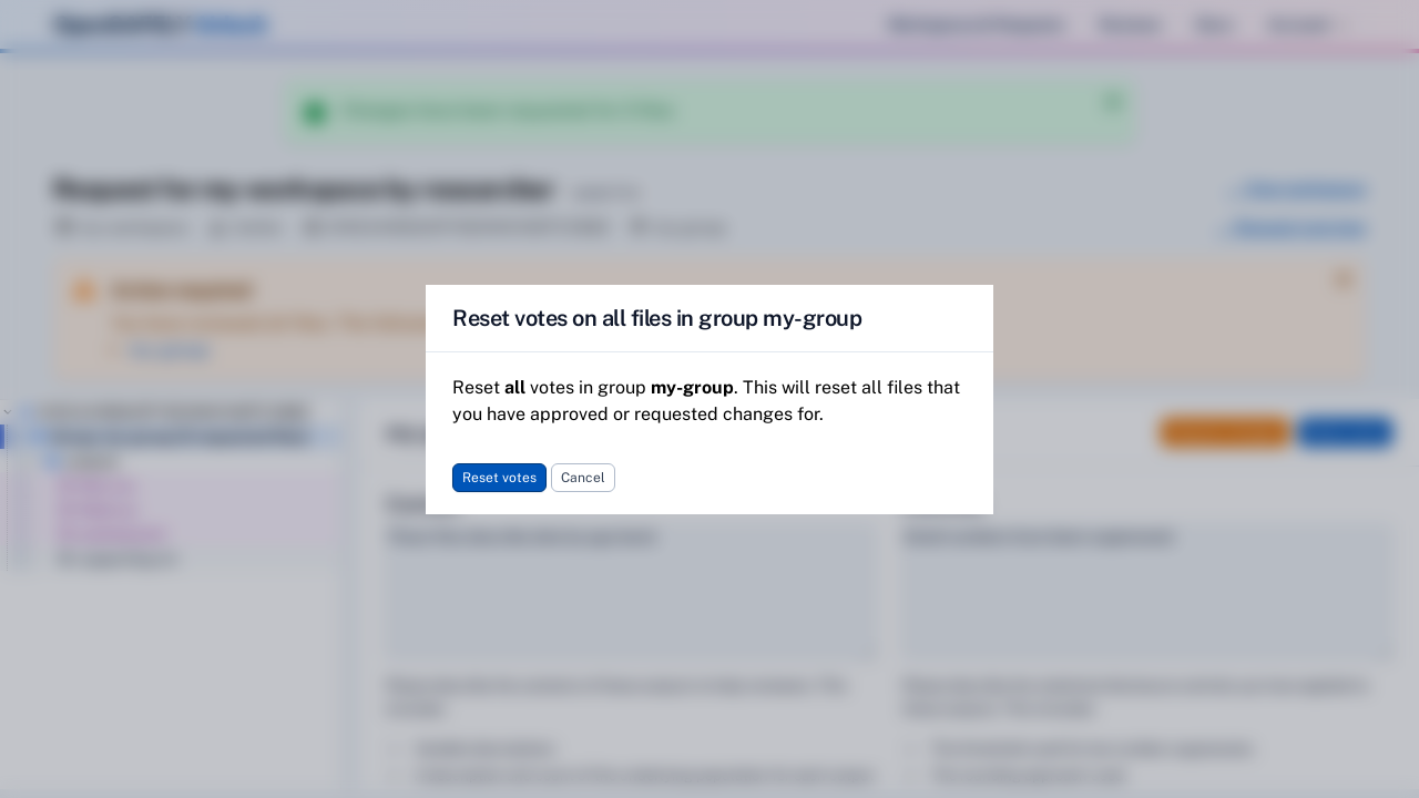Reset votes on group confirmation