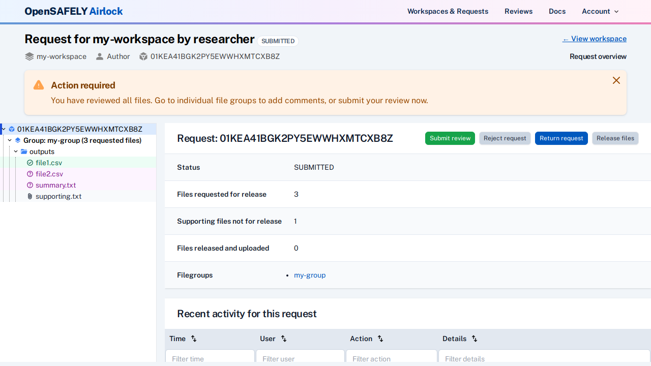Submit independent review